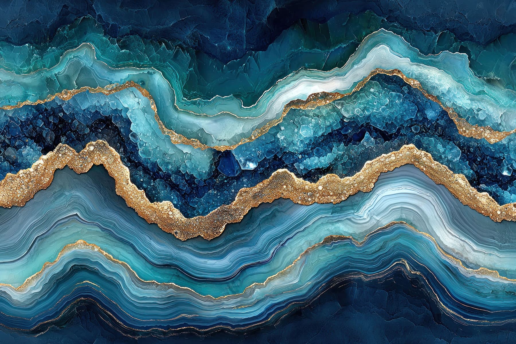 Warm amber and teal banded agate, symbolizing non-monogamy and polyamory